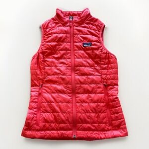 Patagonia Nano Puff Vest Womens XS Catlan Coral Primaloft Insulated Puffer 84246